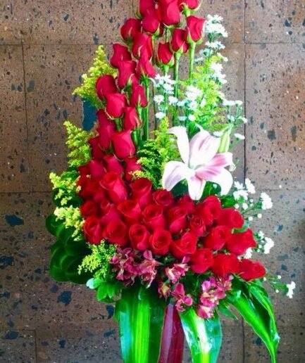 Arreglo de Cristal con Rosas - 100