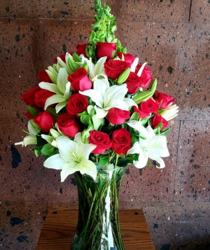 Arreglos En Base De Cristal Con Lilis