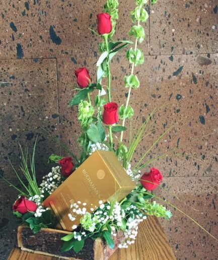 Caja de madera 6 rosas