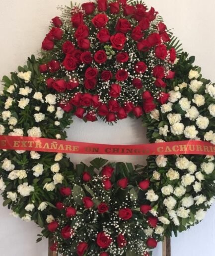 Corona 100 rosas y claveles