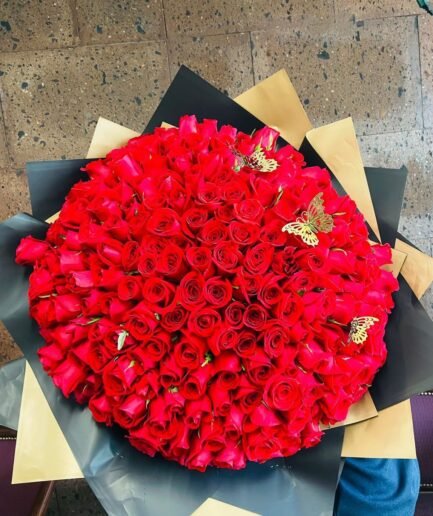 Impresionante ramo de 200 rosas rojas frescas de exportación para entrega de lujo en Ciudad Juárez.