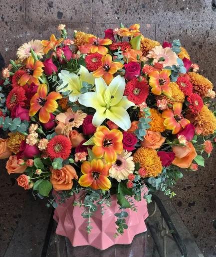 Arreglo en Cilindro Otoñal – Flores en Cd. Juárez
