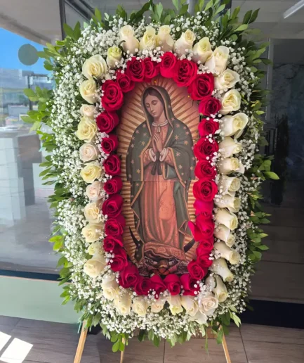 Corona Virgen María (85 cm) – Flores en Cd. Juárez